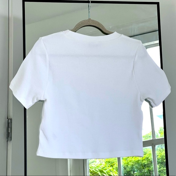 ASOS CURVE / T-shirt crop / Color White - Picture 3 of 3